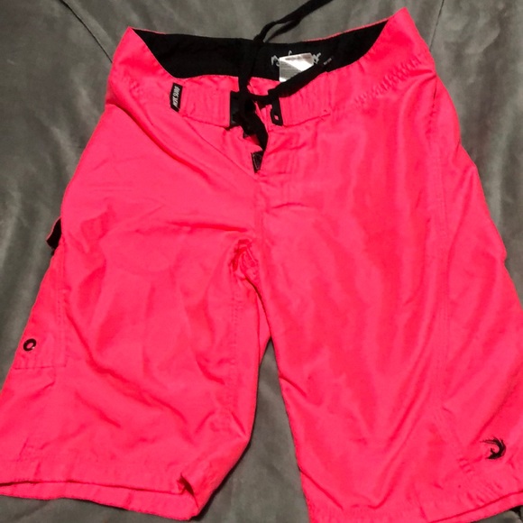 hot pink swim trunks
